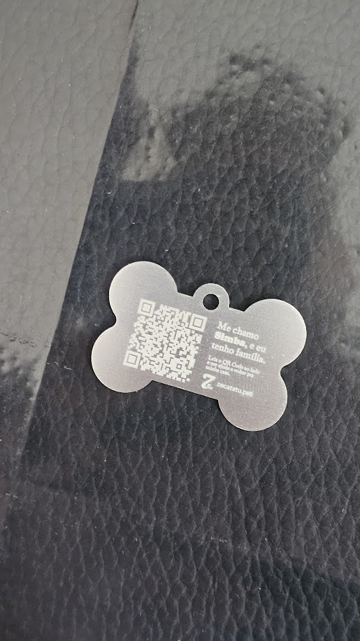 QR Code — Osso prata — verso